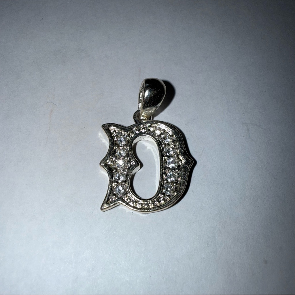 Montana Silversmiths Silver Initial D Pendant Nwot 17$